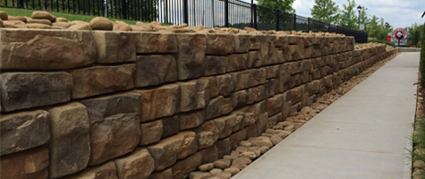 Retaining Wall built using Redi-Rock